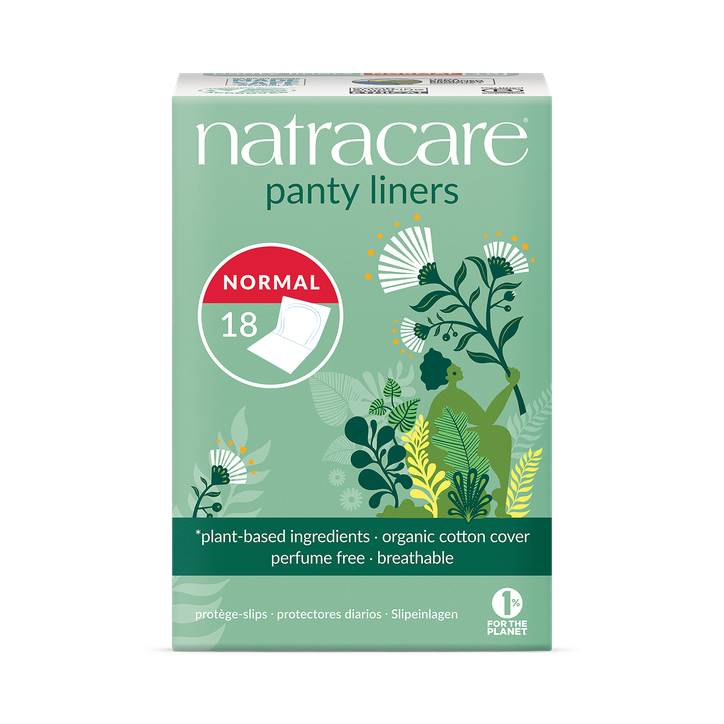 Natracare Panty Liners 18 Count | Individually Wrapped | Regular Length | Pack of 1