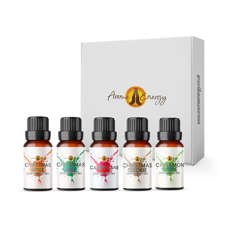 Christmas Time Fragrance Oil Set - 5 x 10ml Fragrances For Xmas Diffuser