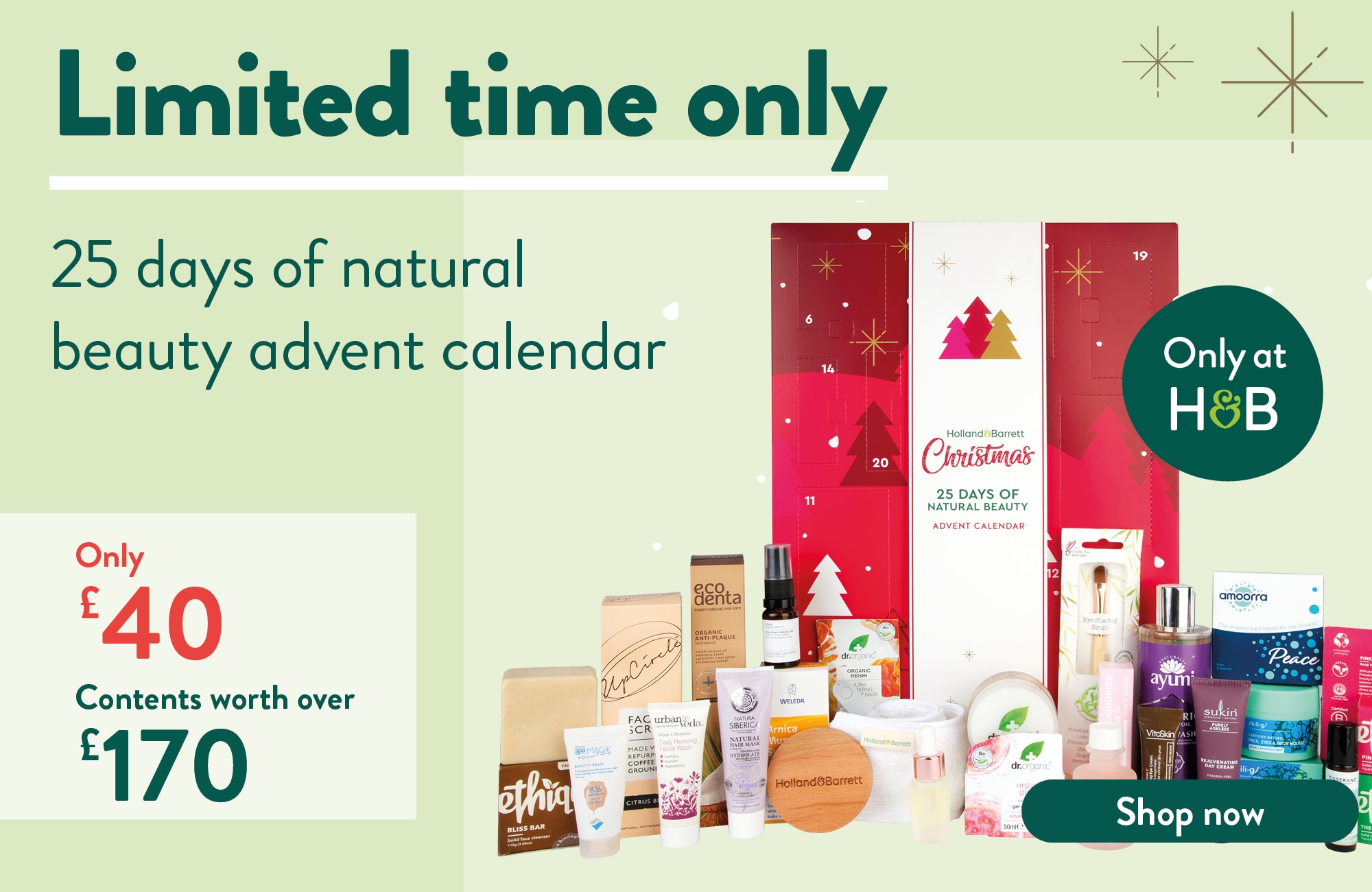 25 Days Of Natural Beauty Advent Calendar 