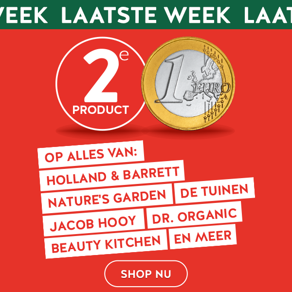 Elk 2e product voor €1 bij Holland & Barrett Aanbiedingen