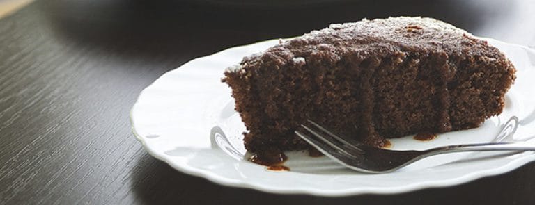 A Vegan Chocolate Cake with a Sauce