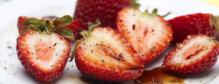 Strawberries With A Vinegar Dressing