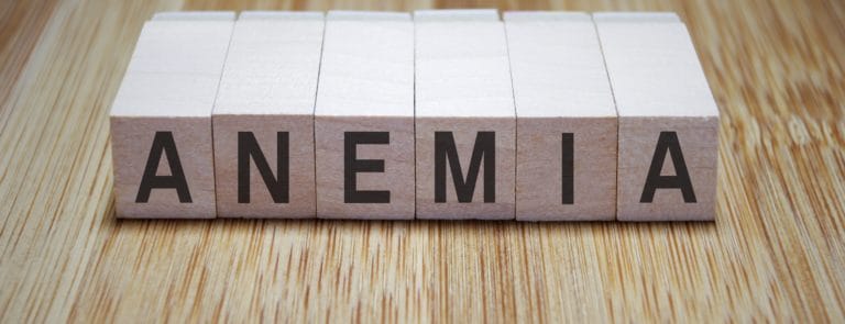 Anemia Word In Wooden Cube Stamp