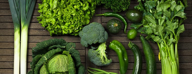 Selection of green vegetables