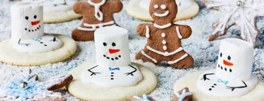 Four fun Christmas biscuits