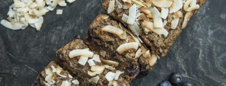 Vegan and gluten free blueberry & banana loaf image