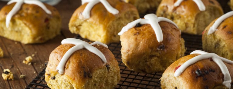 Traditional and free-from hot cross buns