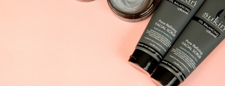Charcoal skincare products