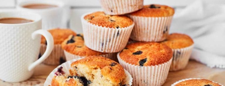 Gluten-free blueberry and banana muffins