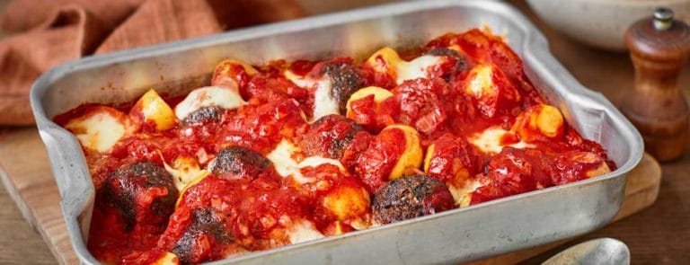 One Pot Dishes: Veggie Meatball and New Potato Bake image