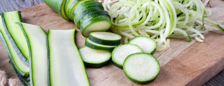 courgette - chipped, sliced and spiralised